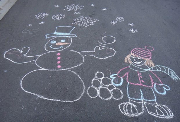 Winter Chalk Art