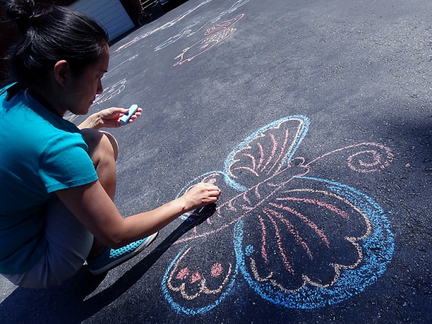 Butterfly Chalk Drawing
